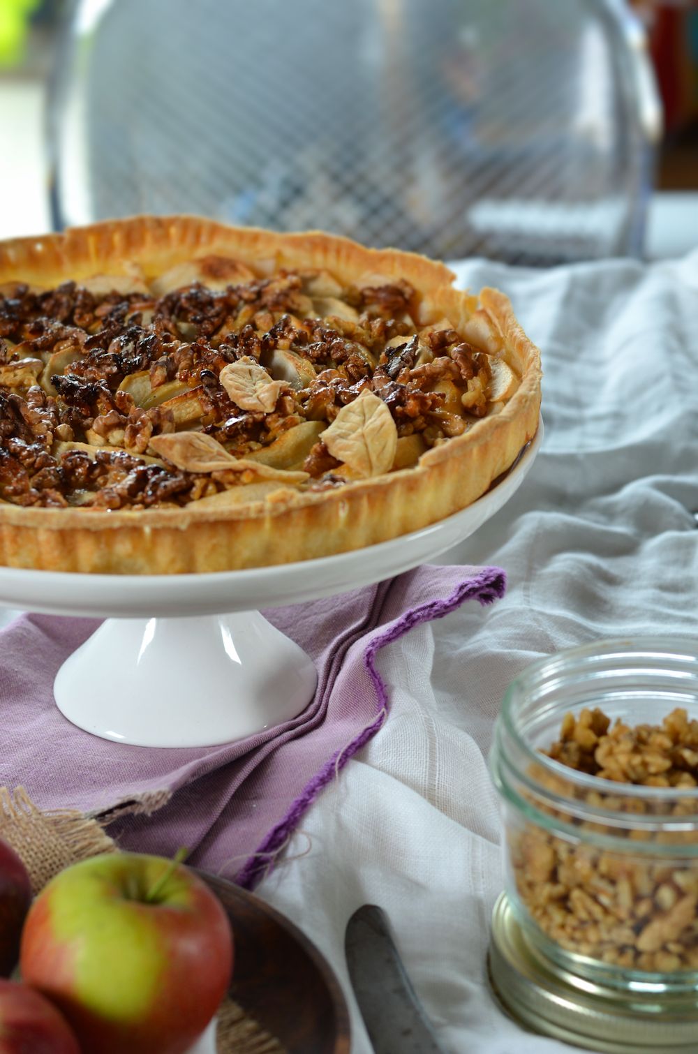 Tarte aux pommes et noix caramélisées Tarte aux pommes et noix caramelisees