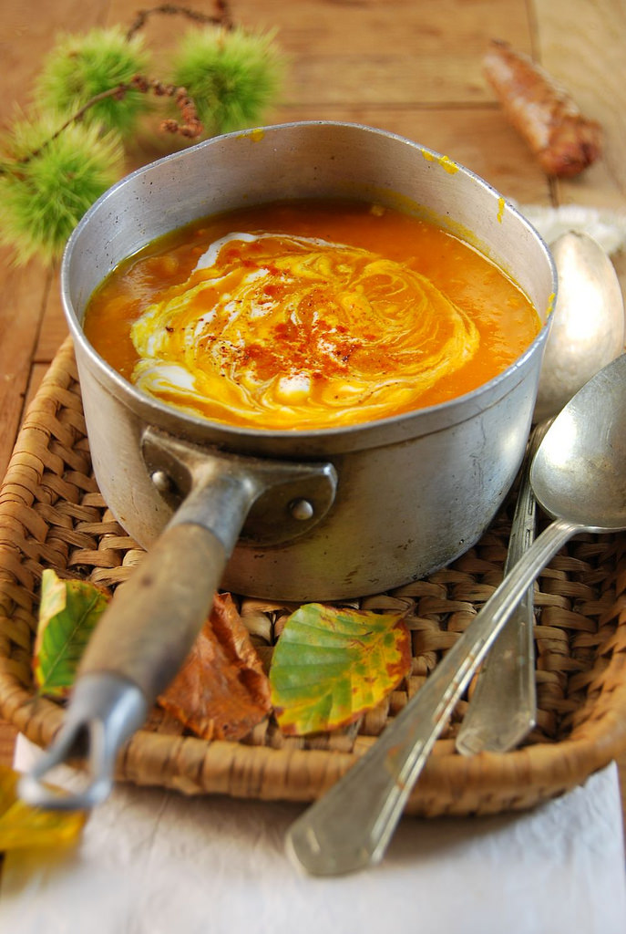soupe de potimarron et tomate - recette