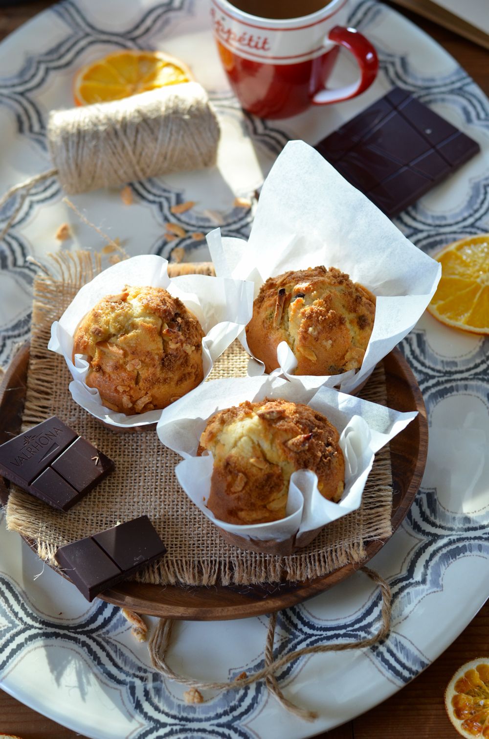 Muffins au chocolat et zestes d'orange