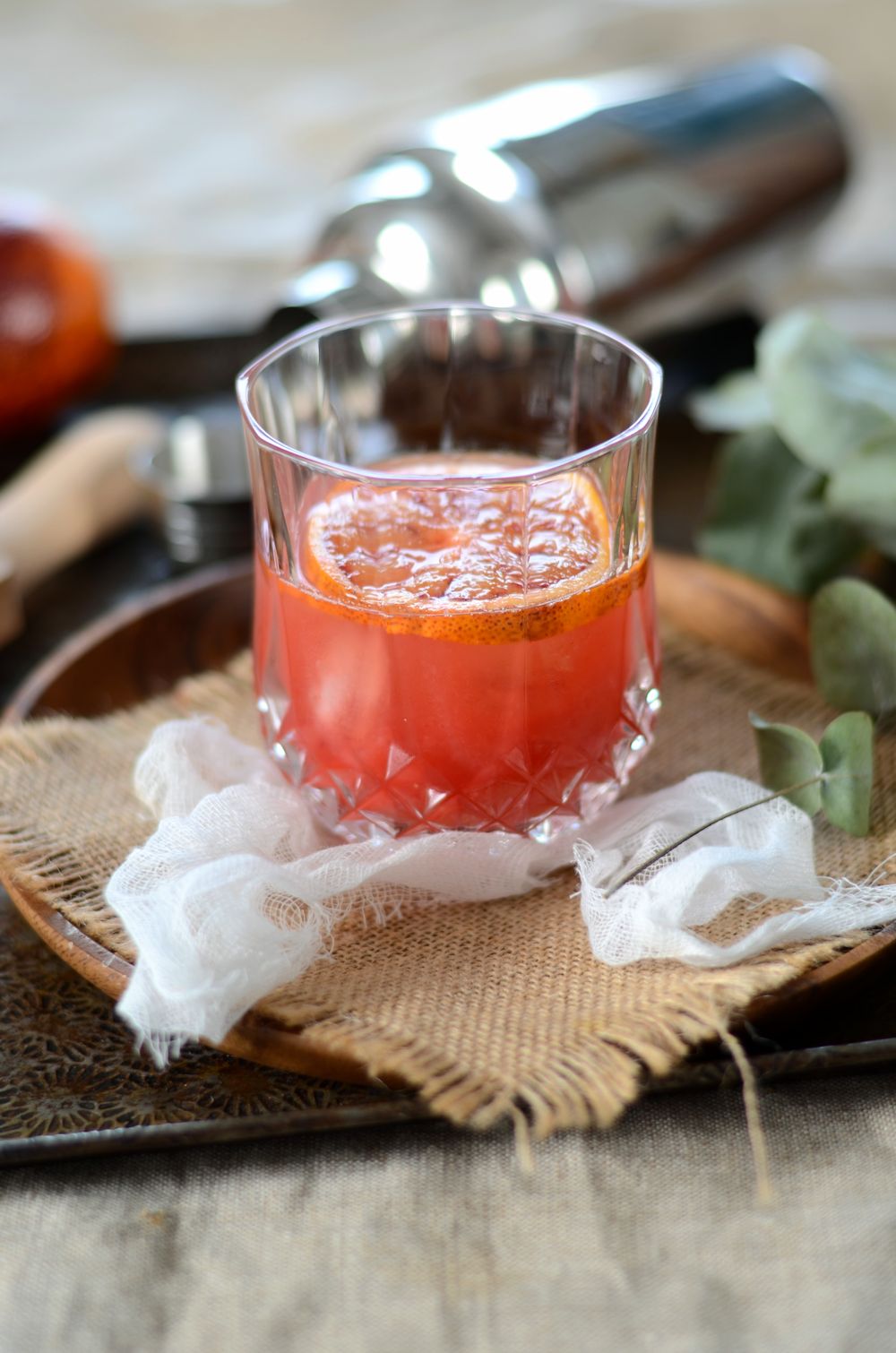 Cocktail Americano à l'orange sanguine