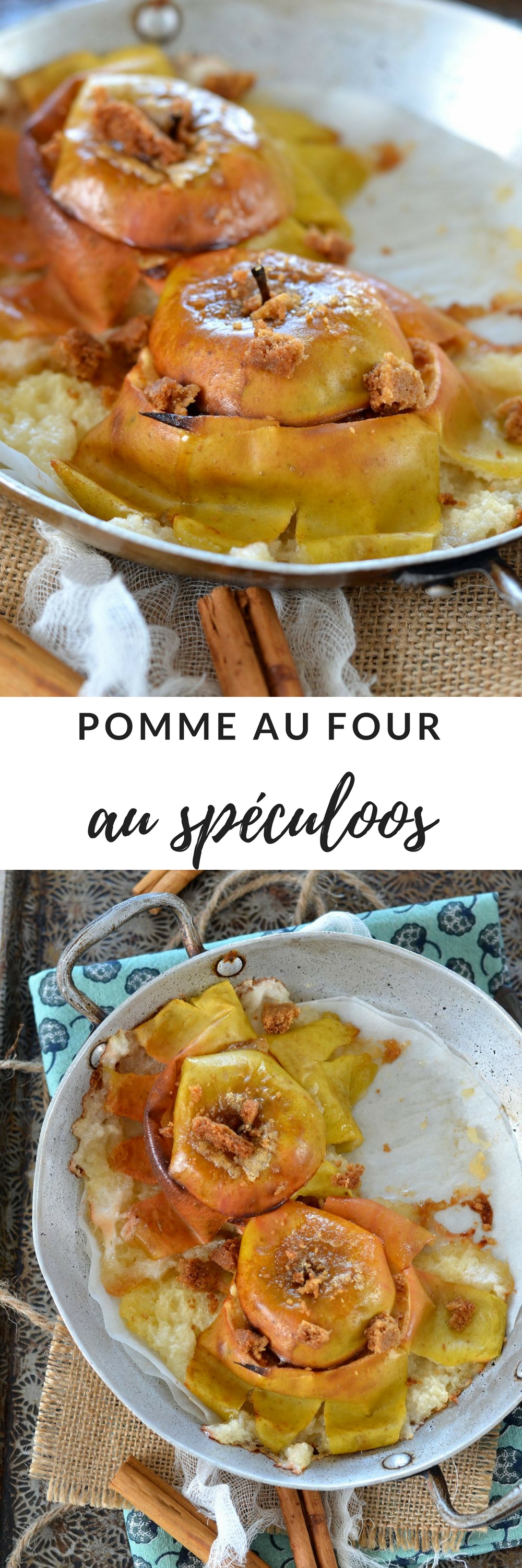 pomme au four speculoos