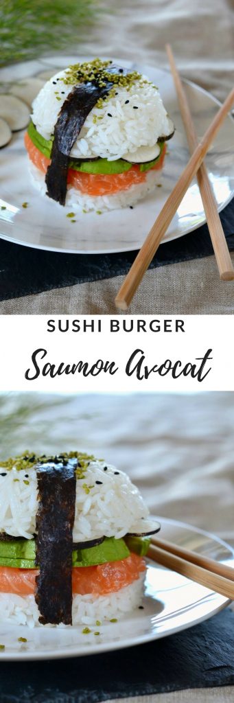 sushi burger saumon avocat