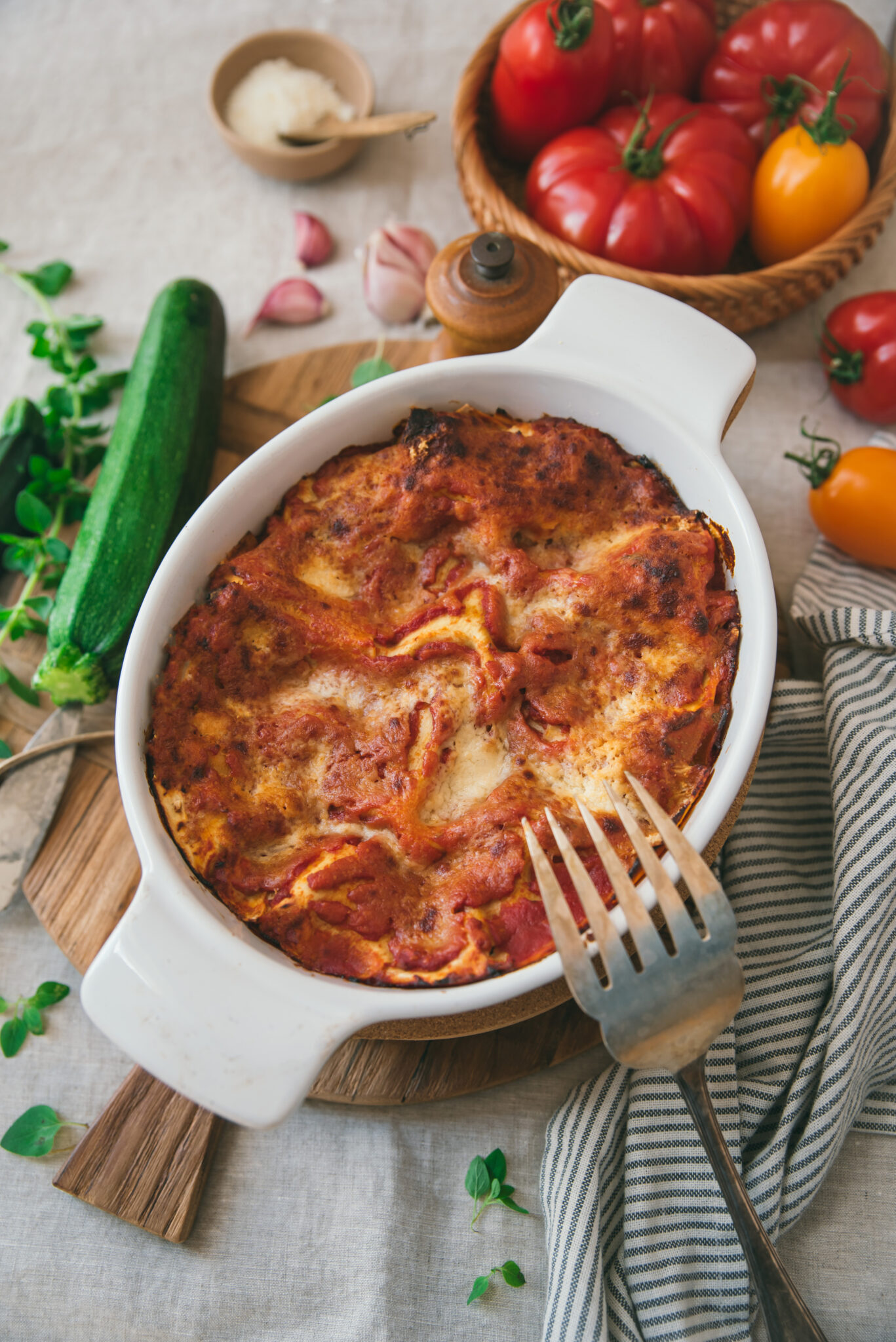 Lasagne courgette ricotta et sauce tomate Recette végétarienne