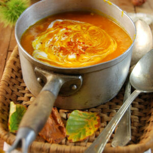 Soupe de potimarron et tomate