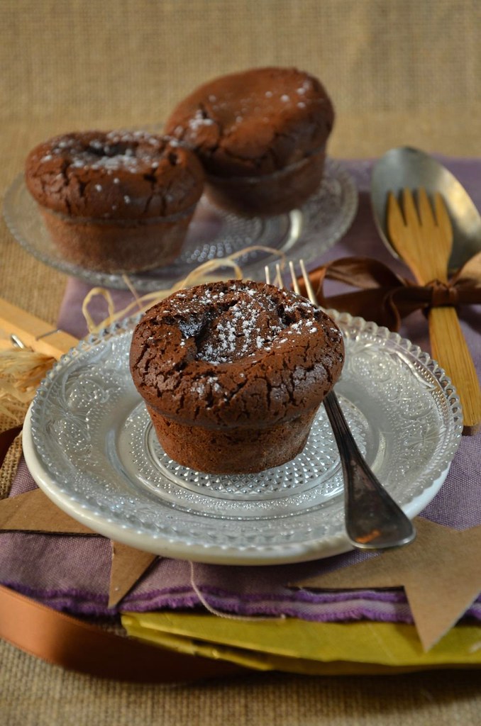 recette fondant au chocolat coeur coulant au caramel