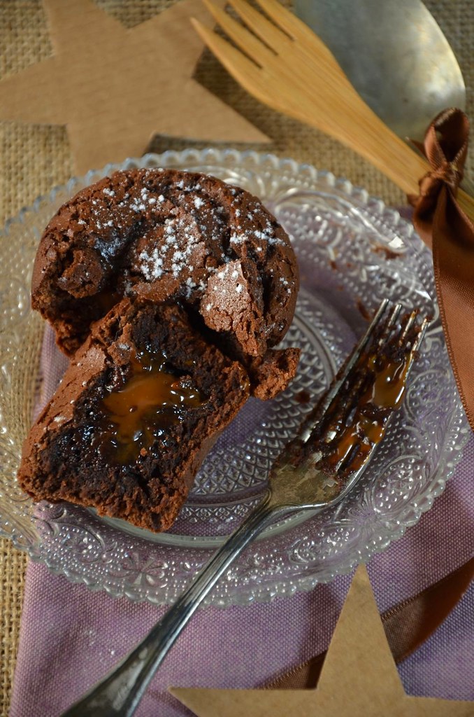 recette Moelleux au chocolat coeur coulant au caramel