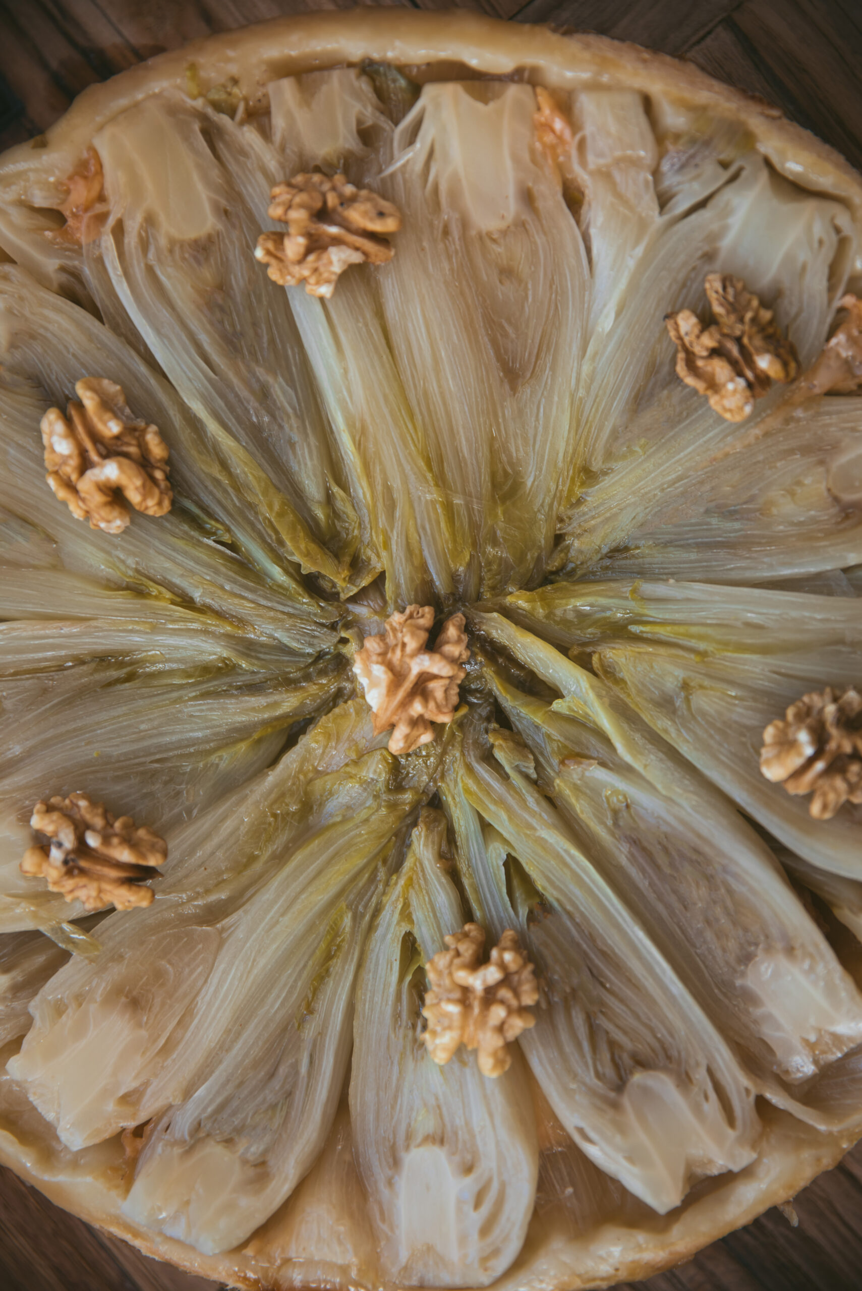 recette Tarte tatin endive fromage chèvre miel