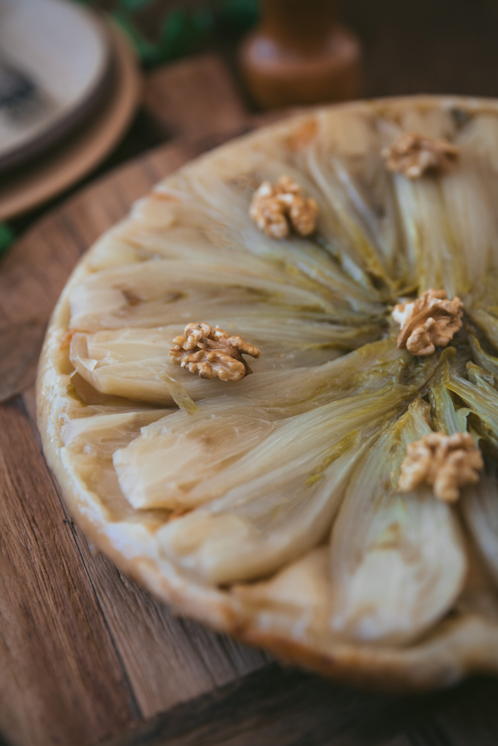 recette Tarte tatin endive fromage chèvre miel