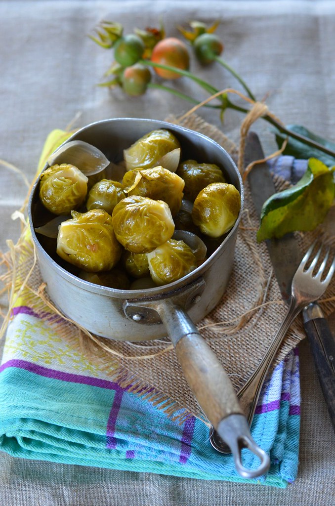 Choux de Bruxelles et oignons sauciers glacés Recette