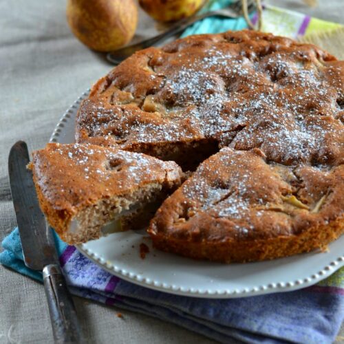 recette Gâteau aux poires et noix