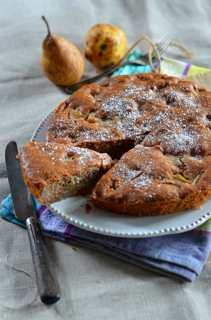 recette Gâteau aux poires et noix