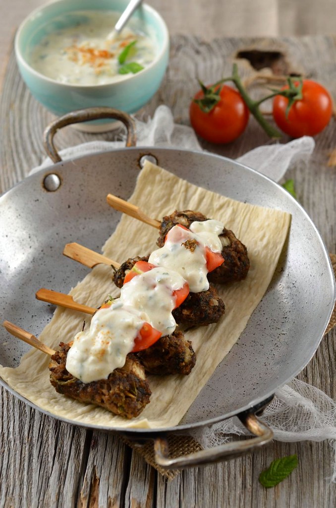 recette Brochette kefta boeuf sauce au yaourt
