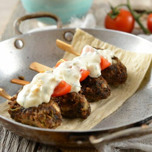 recette Brochette kefta boeuf sauce au yaourt