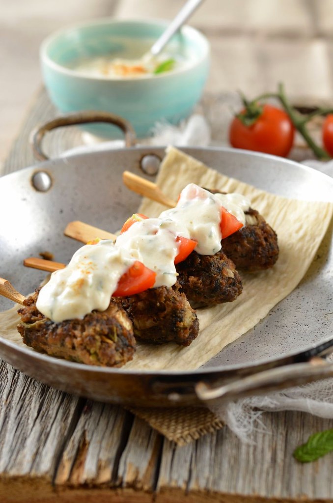 recette Brochette kefta boeuf sauce au yaourt