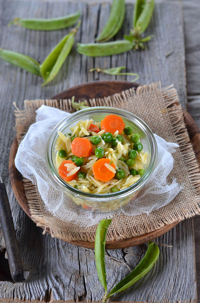 Salade De Petit Pois Carottes Et Pates Orzo Recette Tangerine Zest