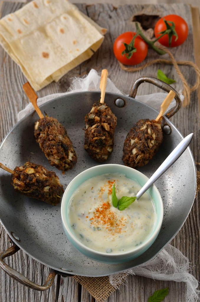 recette Brochette kefta boeuf sauce au yaourt