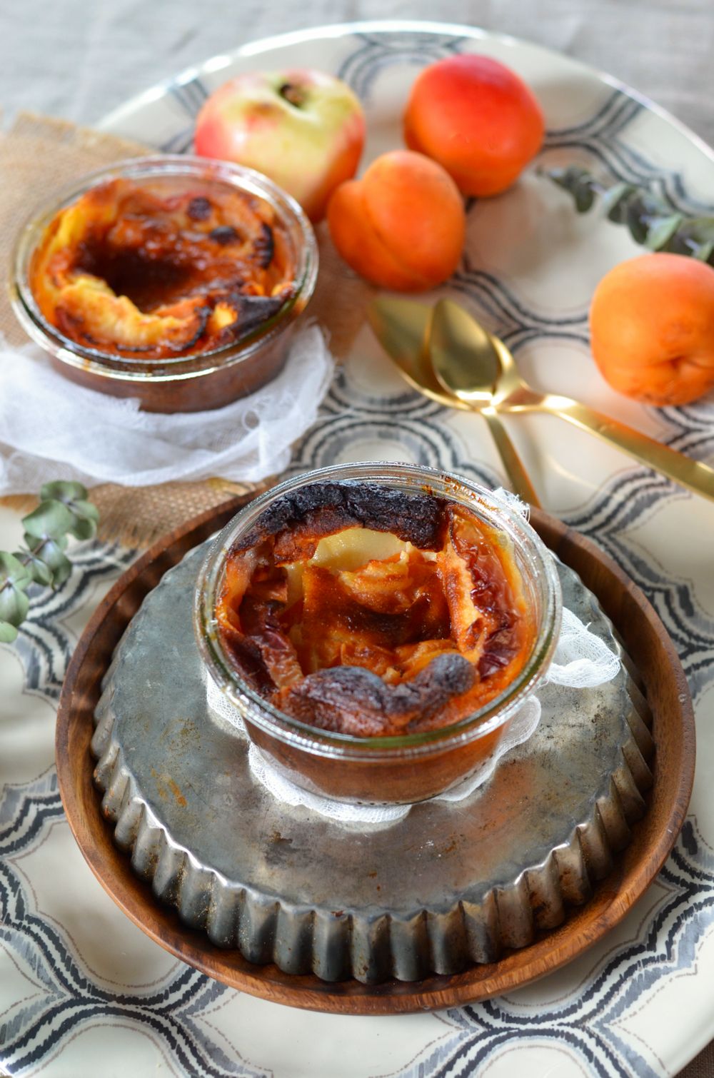 Clafoutis aux abricots et nectarines