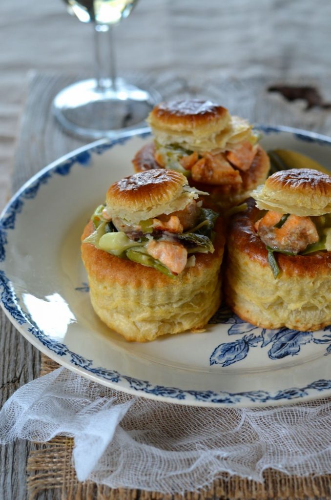 recette bouchée à la reine au saumon et poireau