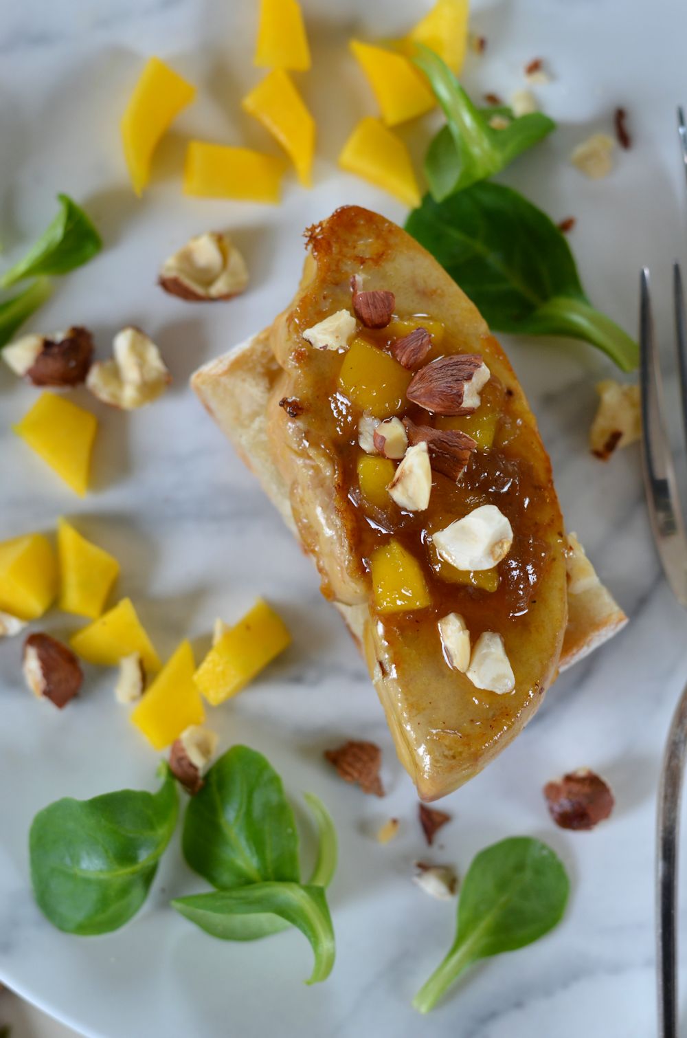 Foie gras poêlé et chutney de mangue