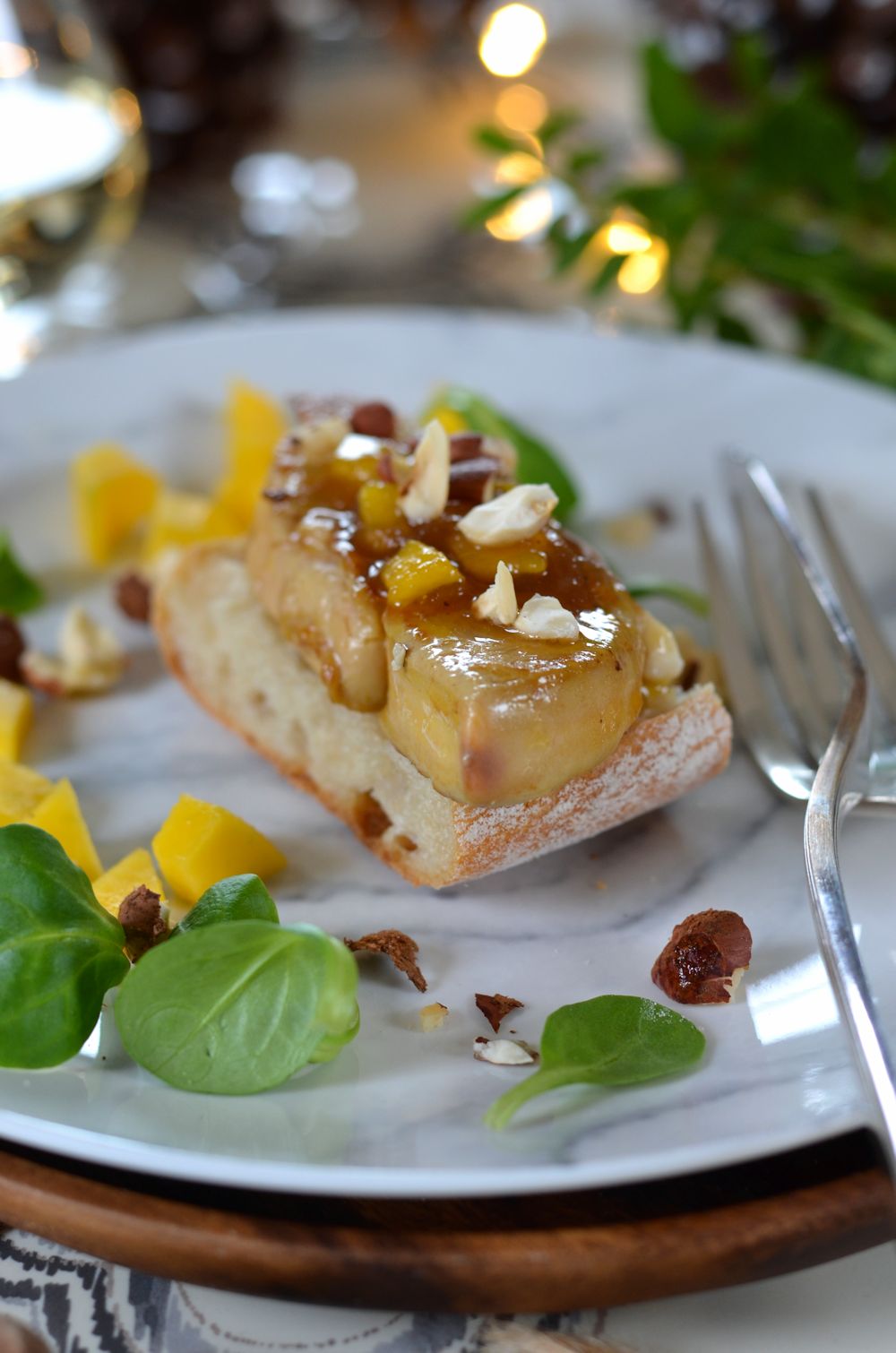 Escalope de foie gras poêlé et chutney de mangue