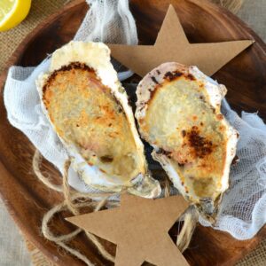 Huîtres chaudes gratinées au four
