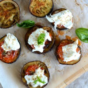 Eggplant Pizza Recipe with Tomato and Mozzarella