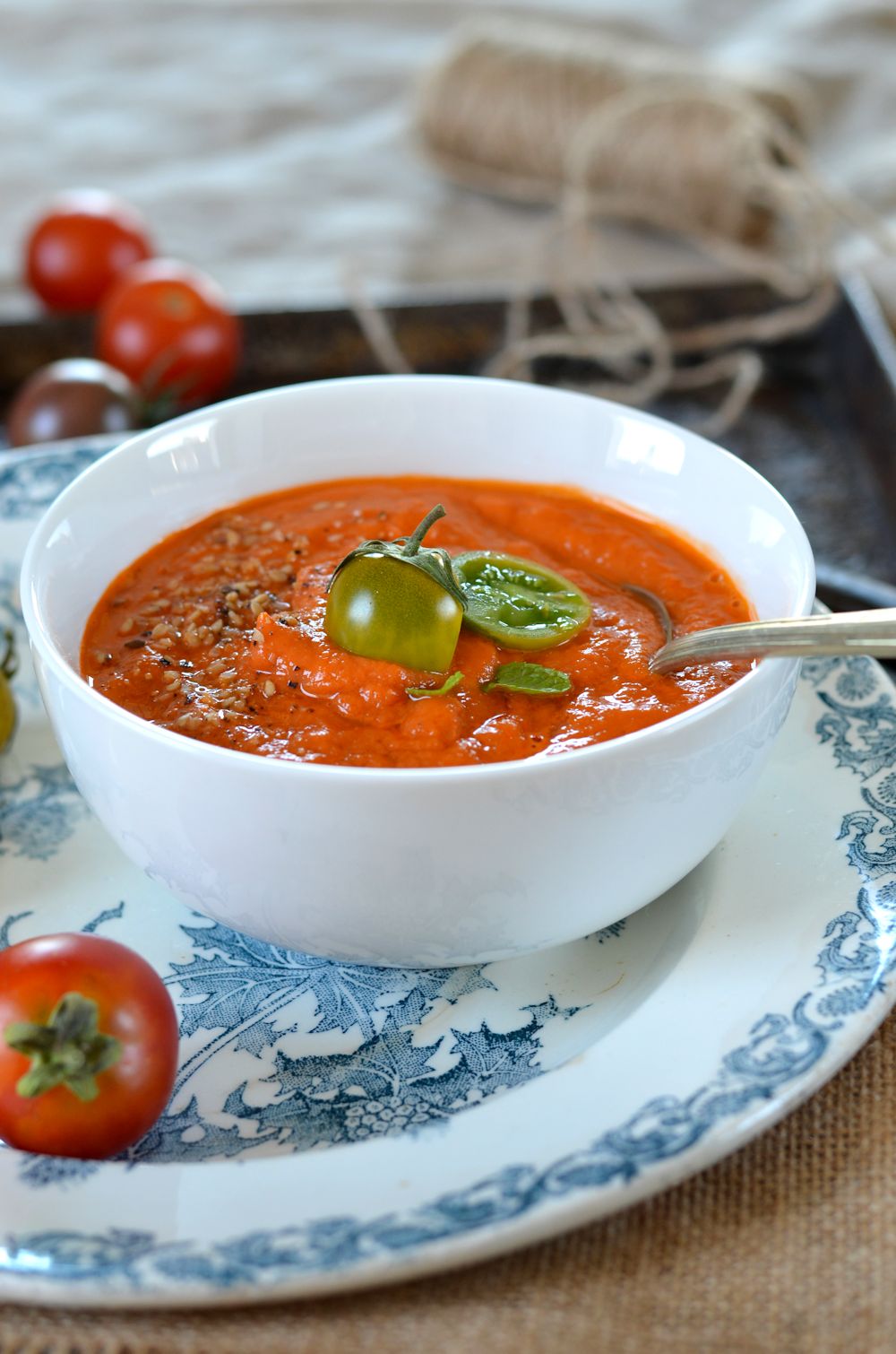 Soupe de tomates rôties {à manger chaude ou froide}