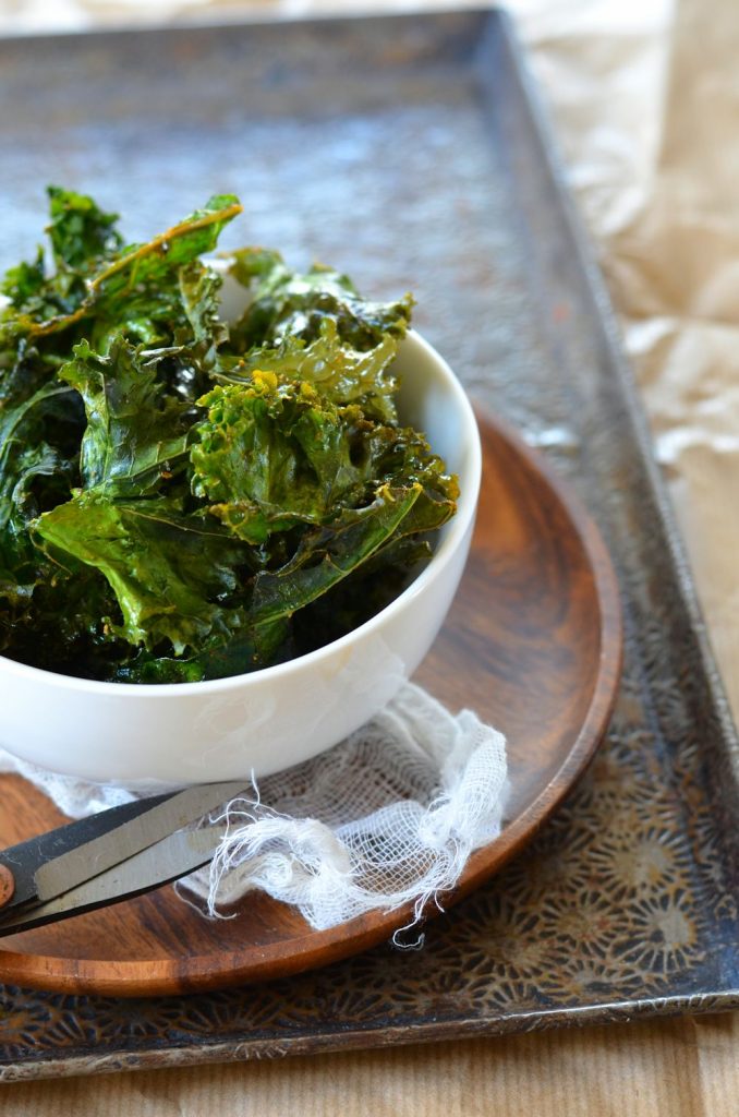 Chips de chou kale au four Recette Tangerine Zest