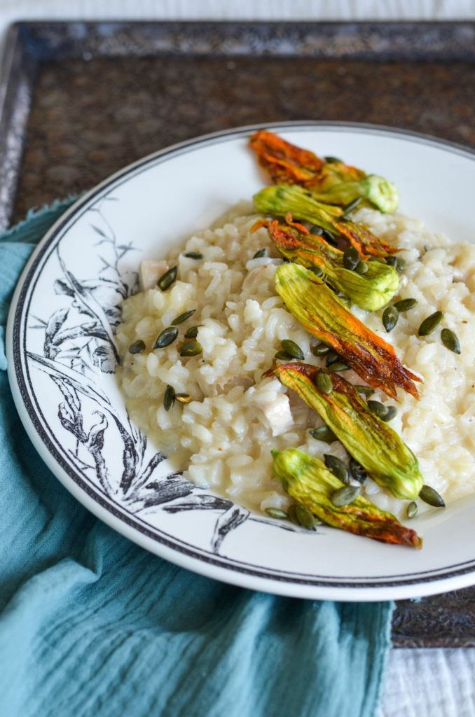 Risotto à la fleur de courgette Recette maison Tangerine Zest