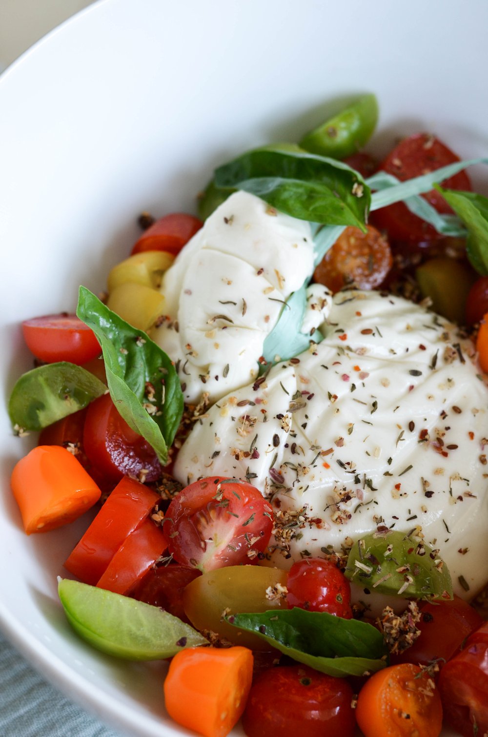 Salade de tomate mozzarella burrata Salade de tomate mozzarella burrata