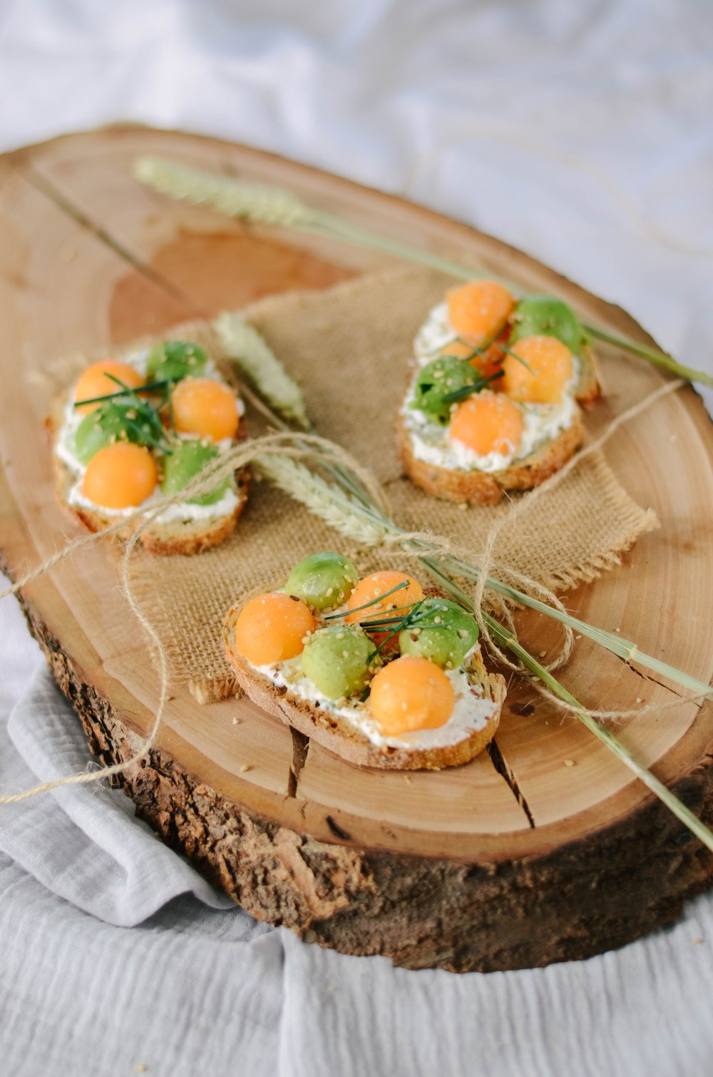 Avocado Toast with Melon and Cream Cheese