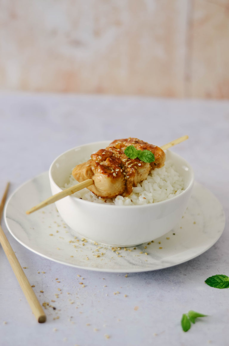 Brochette de poulet teriyaki