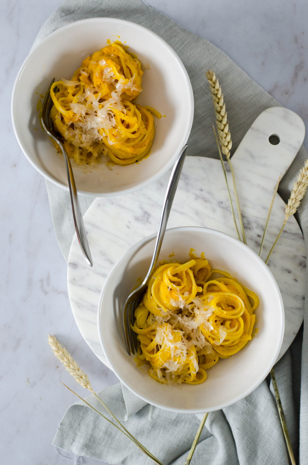 Linguine A La Creme De Courge Potimarron Recette Tangerine Zest