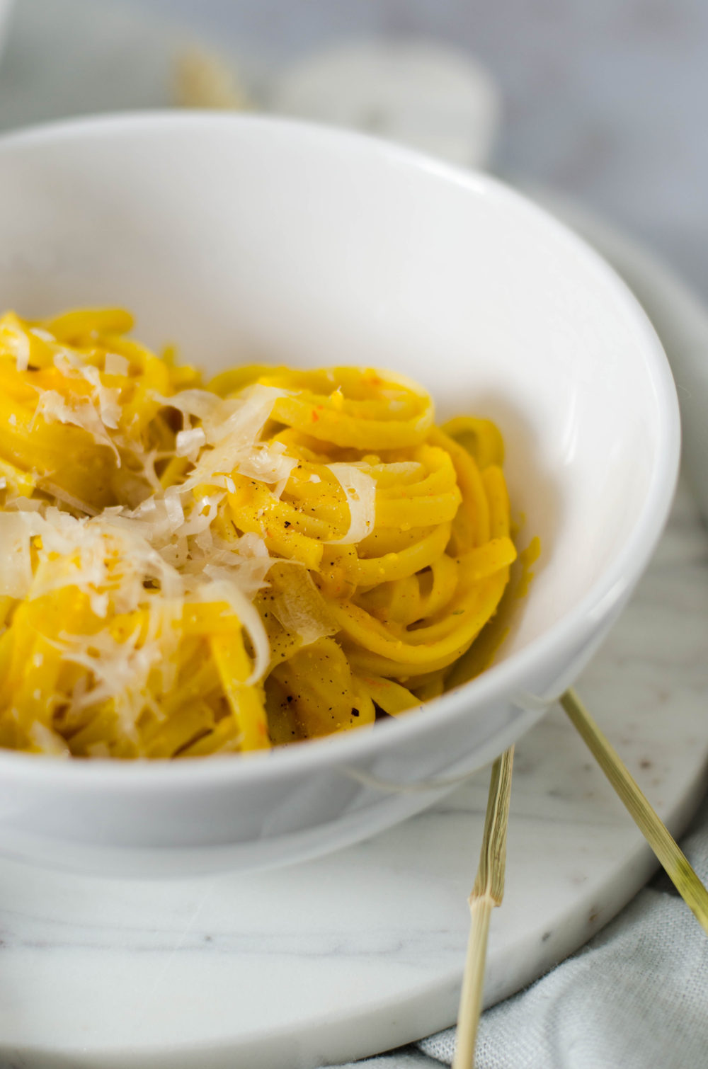 Linguine à la crème de courge