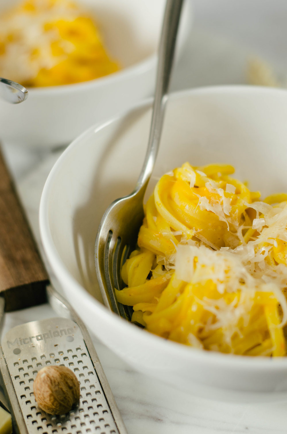 Linguine à la crème de courge potimarron