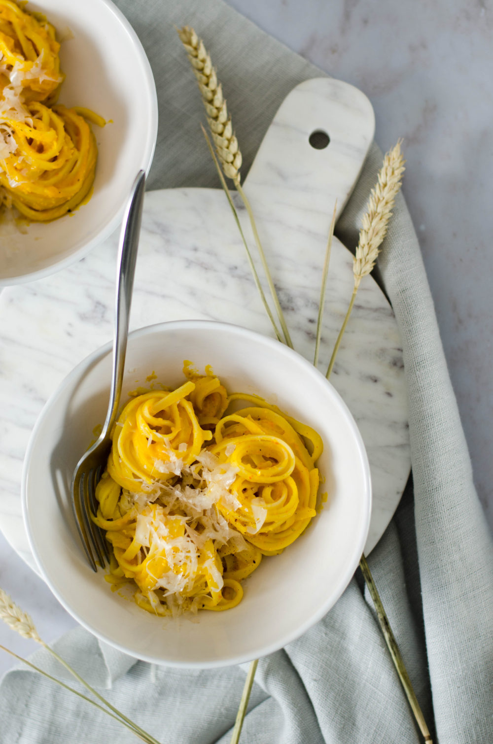 Linguine à la crème de courge