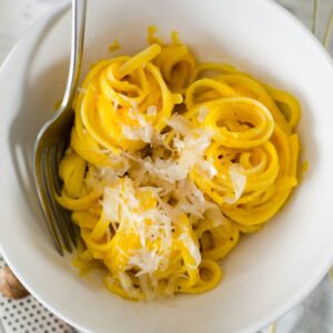 Linguine à la crème de courge potimarron