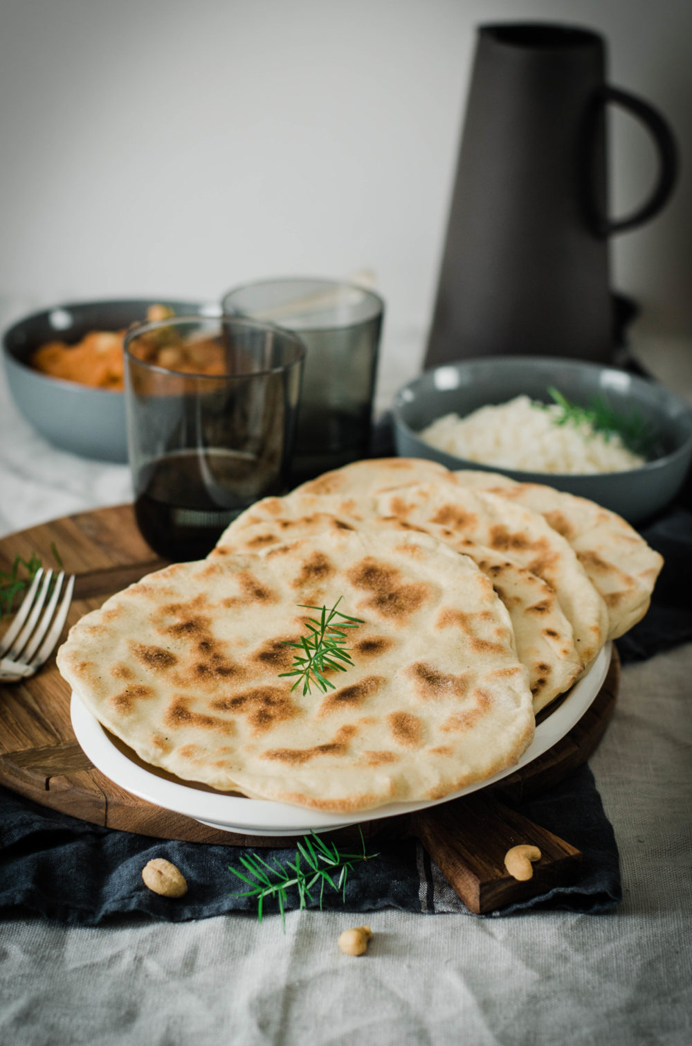 Homemade Cheese Naan - Indian Bread Recipe