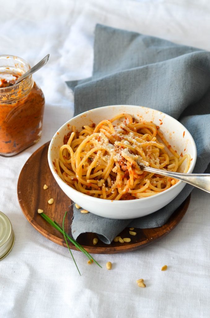 Sauce aux tomates séchées et pignons Sauce aux tomates séchées et pignons