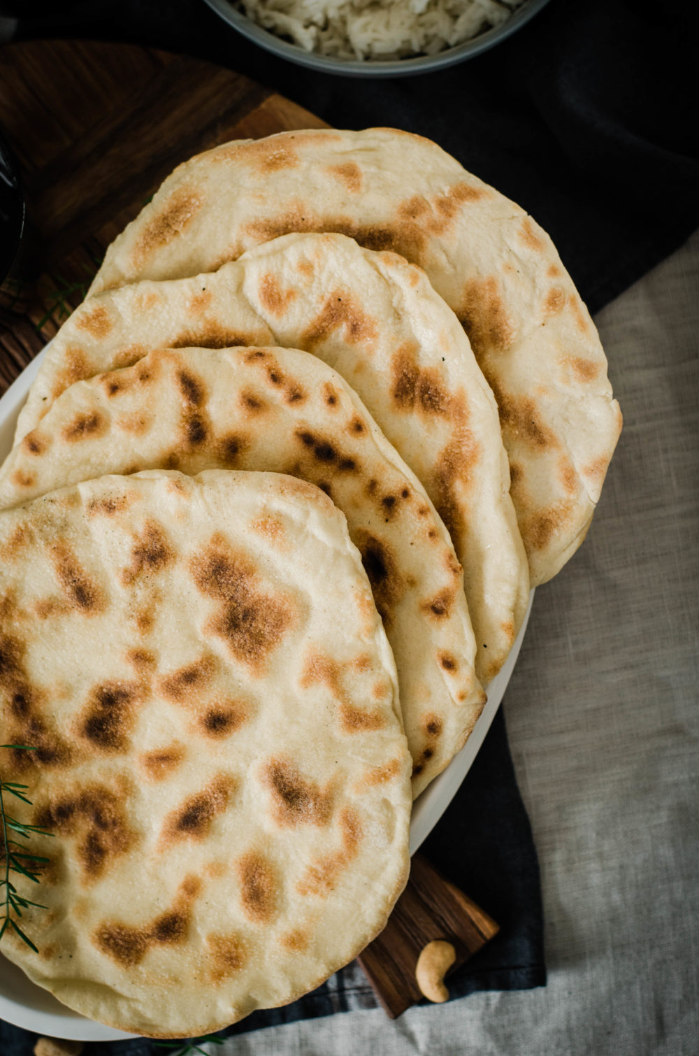 Homemade Cheese Naan - Indian Bread Recipe