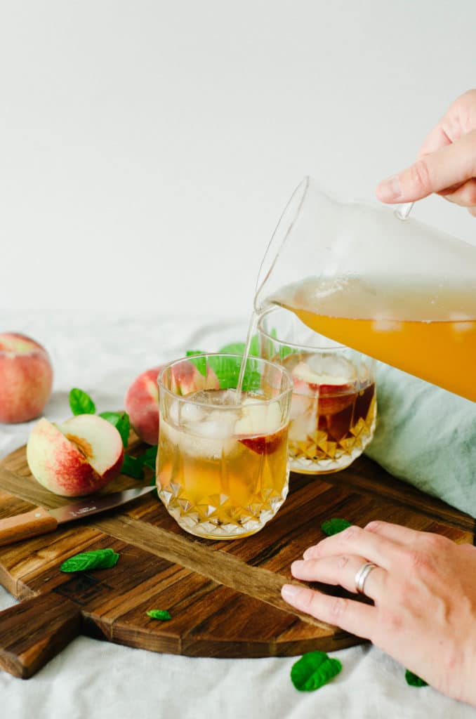 Peach and Mint Iced Tea homemade recipe