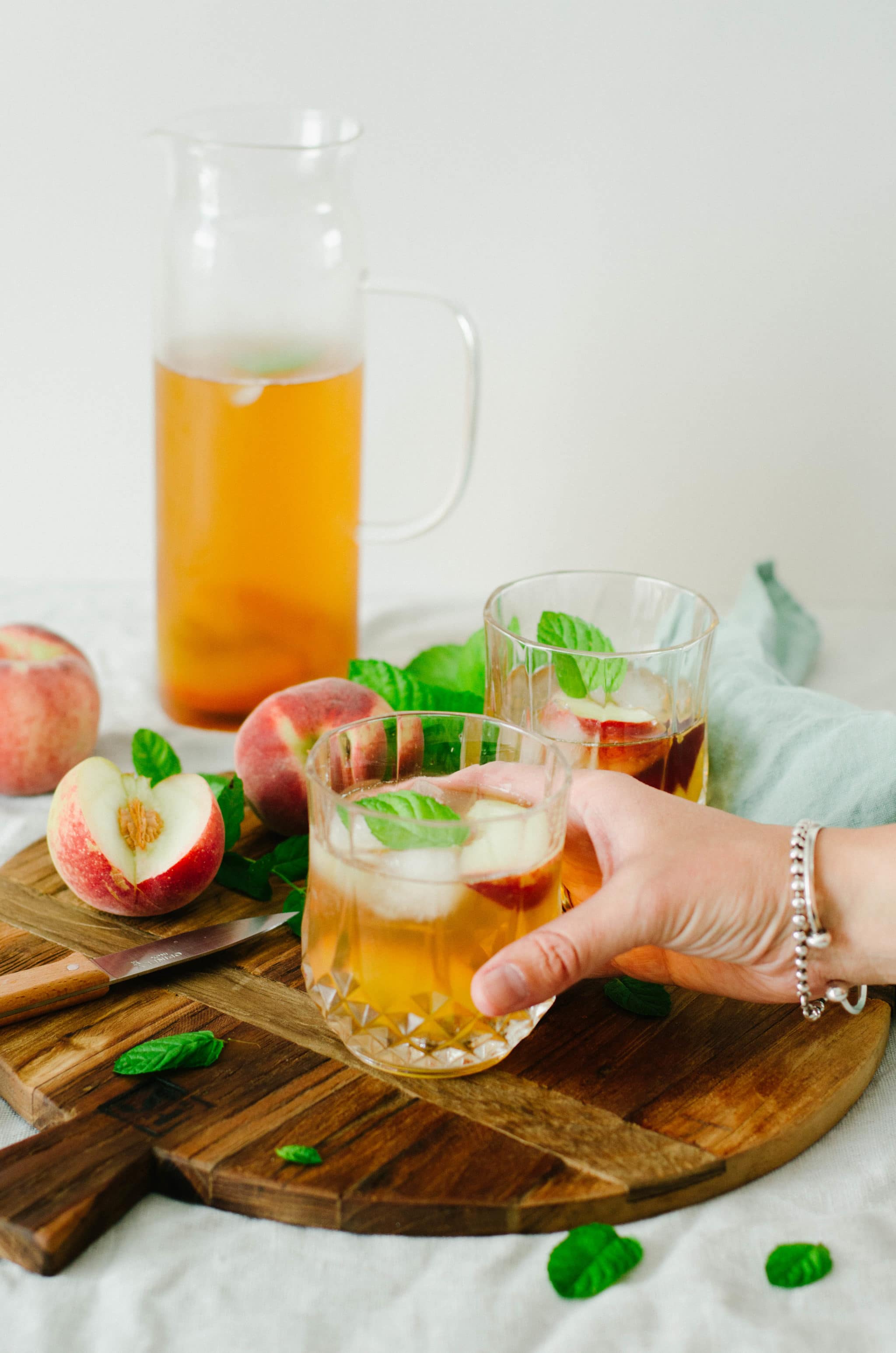 Peach and Mint Iced Tea homemade recipe