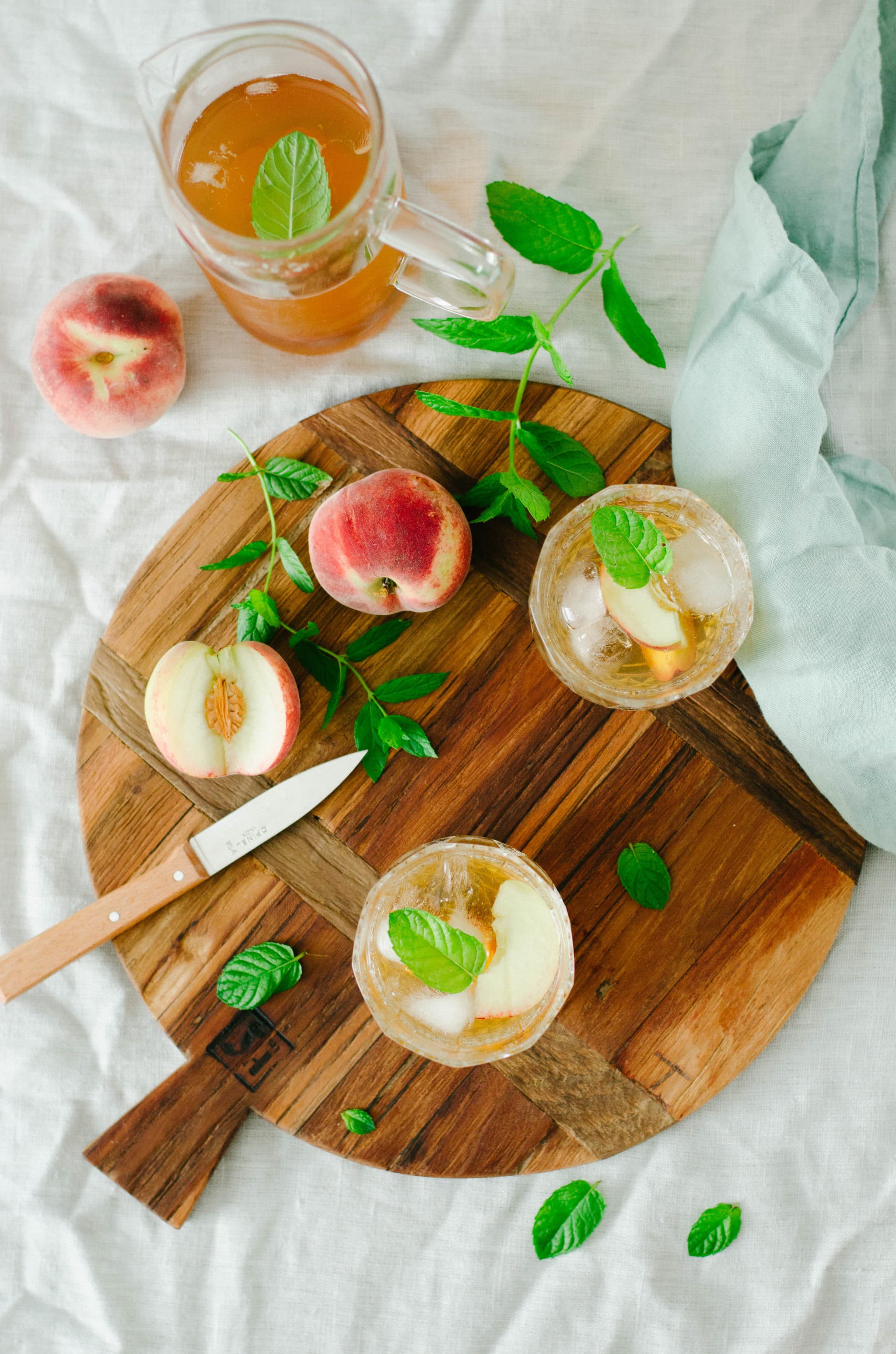 Peach and Mint Iced Tea homemade recipe