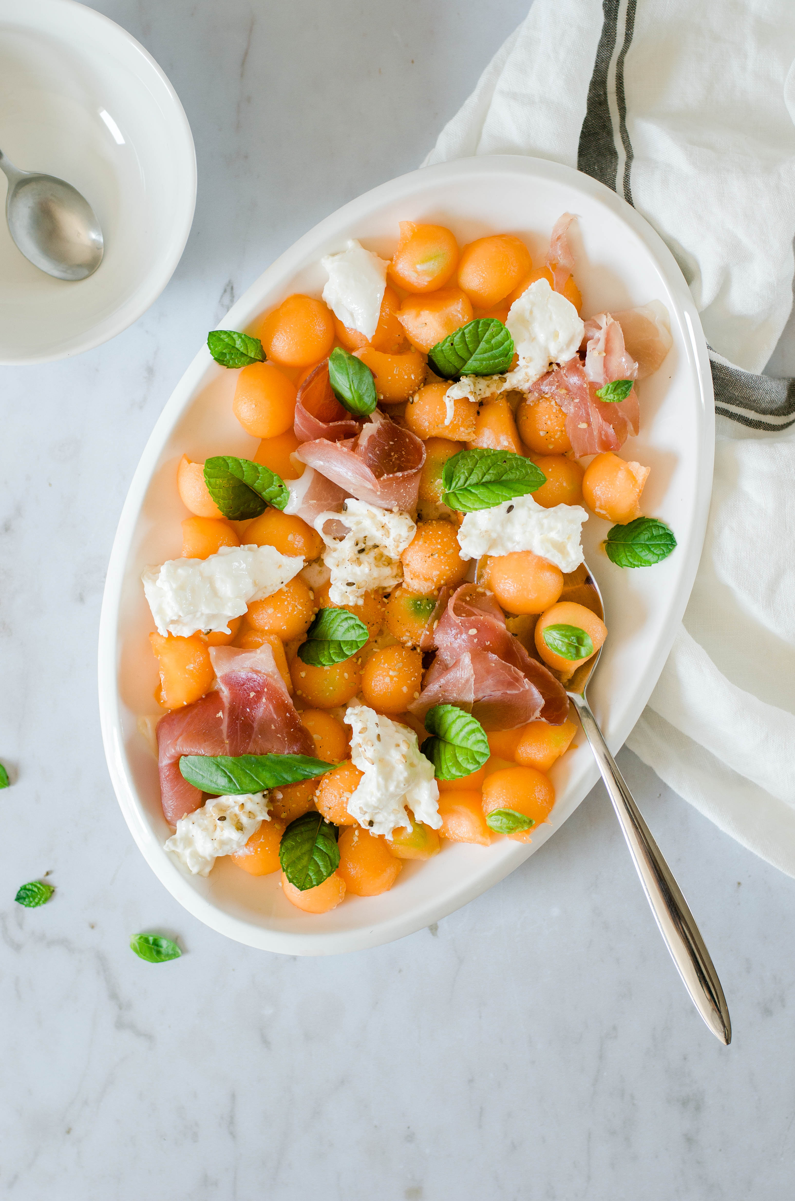 Salade De Melon Mozzarella Et Jambon Cru