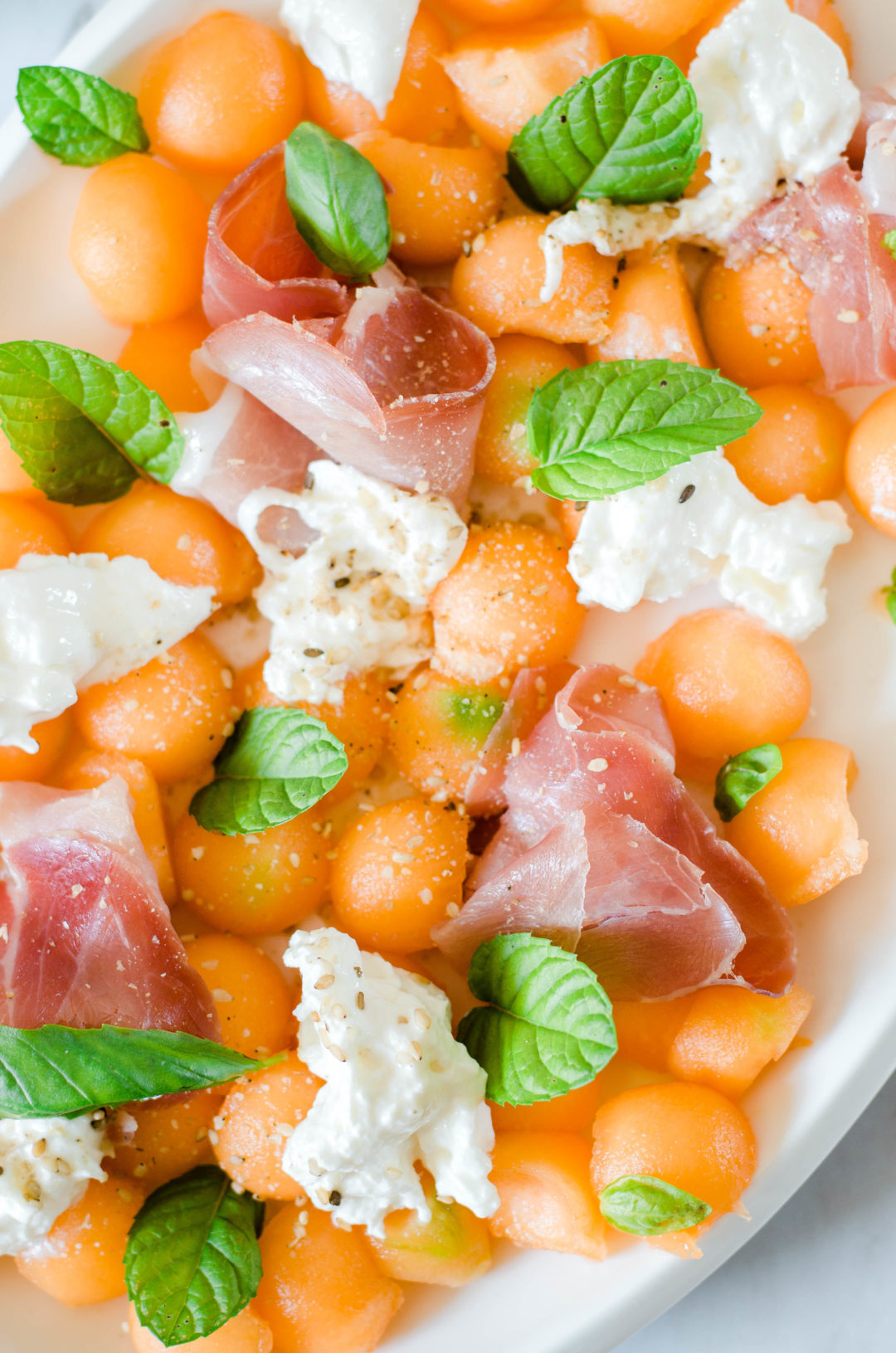 recette salade melon jambon burrata