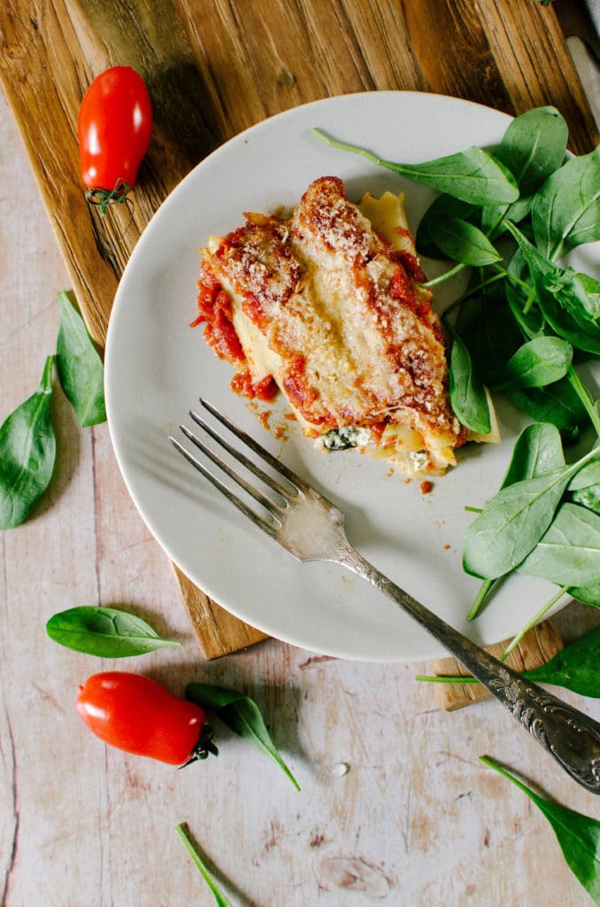 cannelloni ricotta epinard sauce tomate