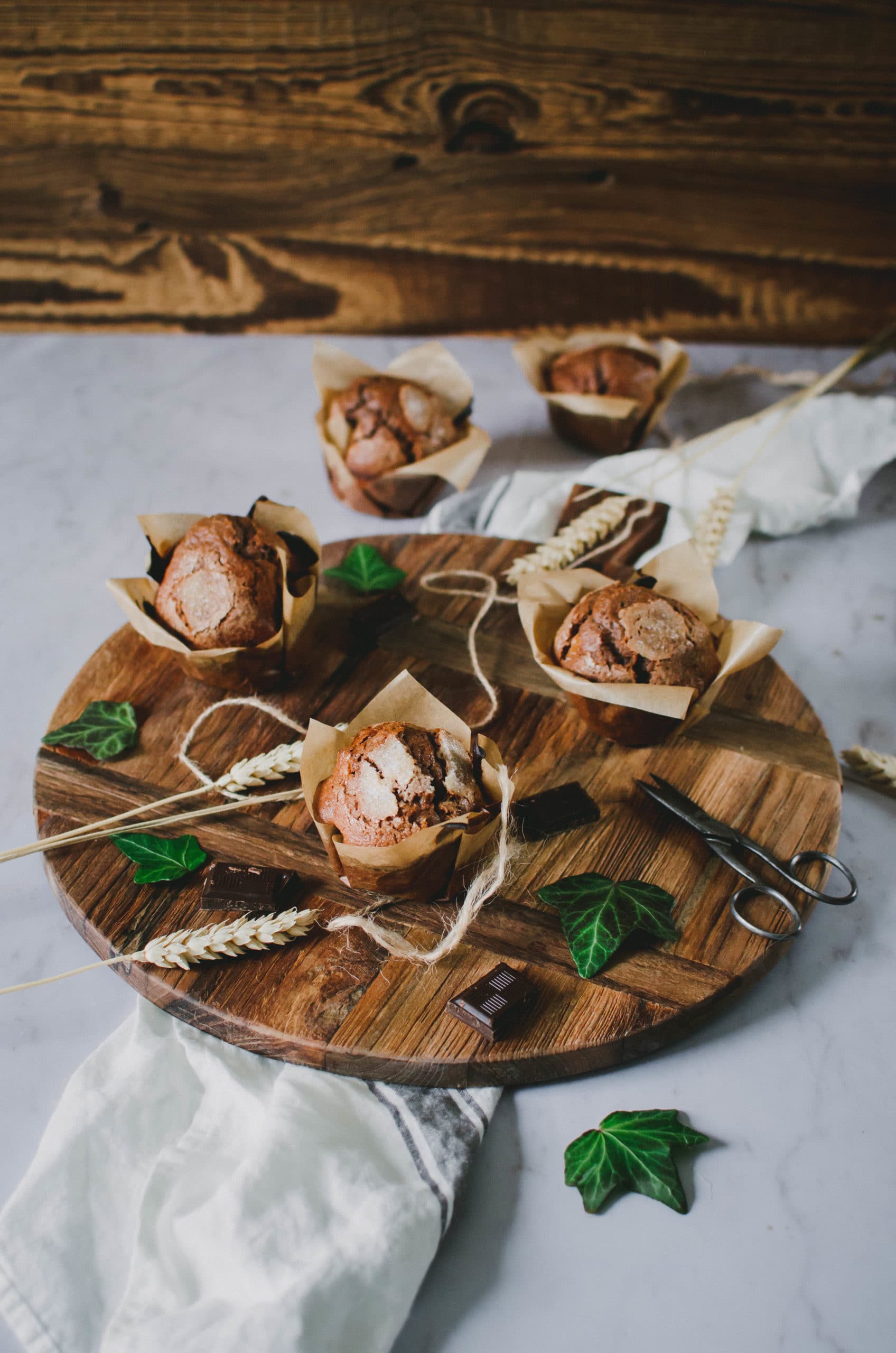 Muffins poire et chocolat