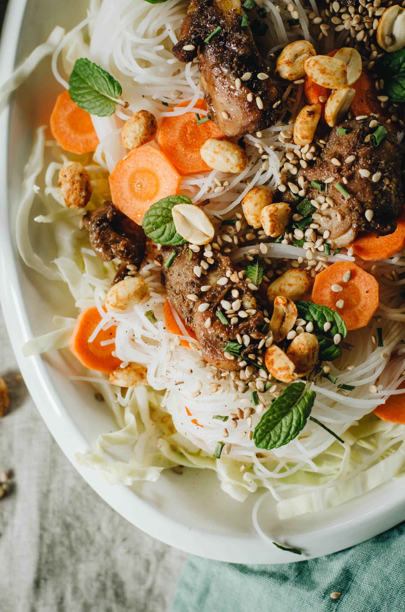 Salade asiatique au poulet