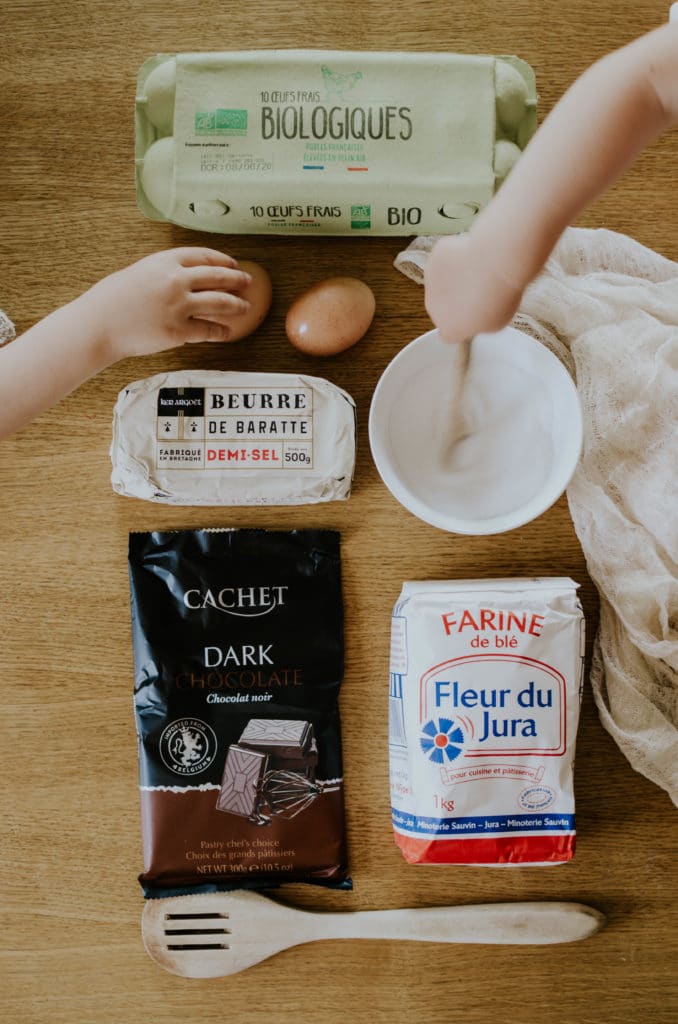 ingredients gateau au chocolat