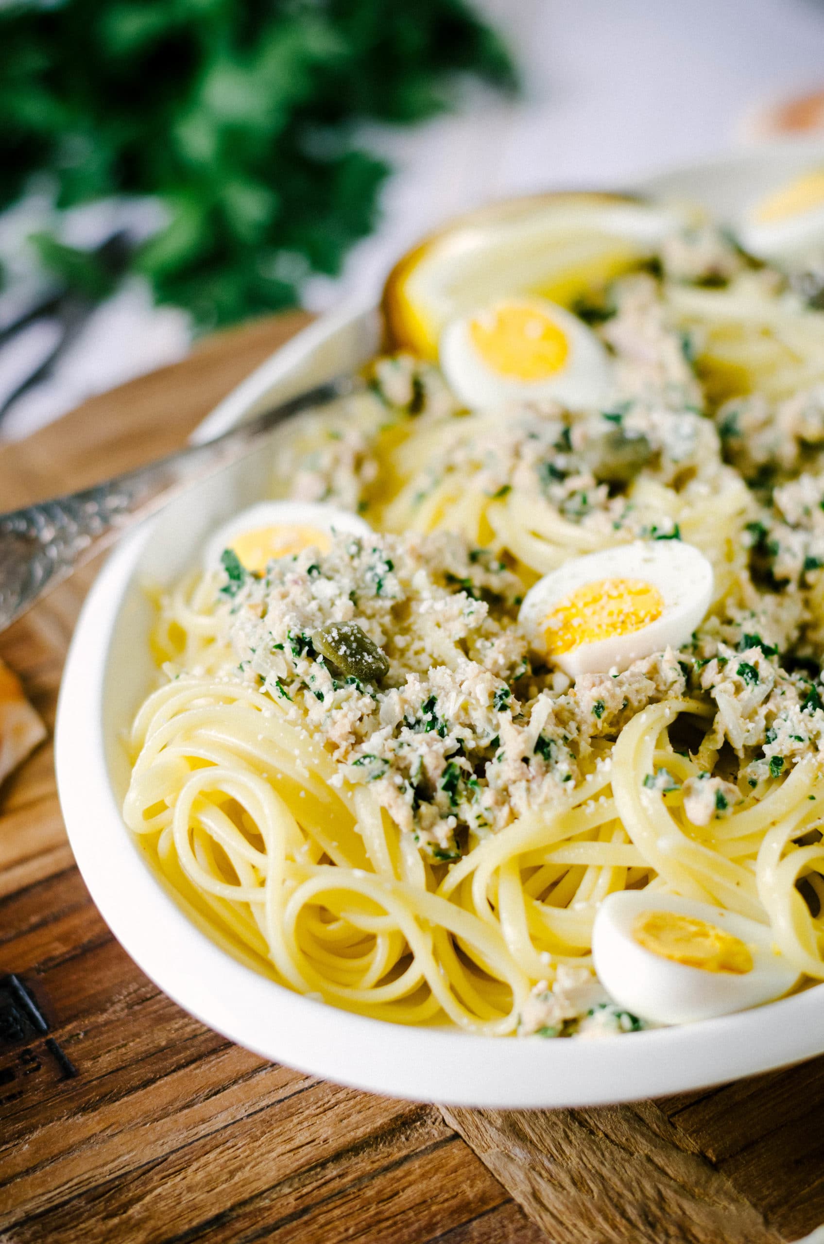 fish creammy pasta